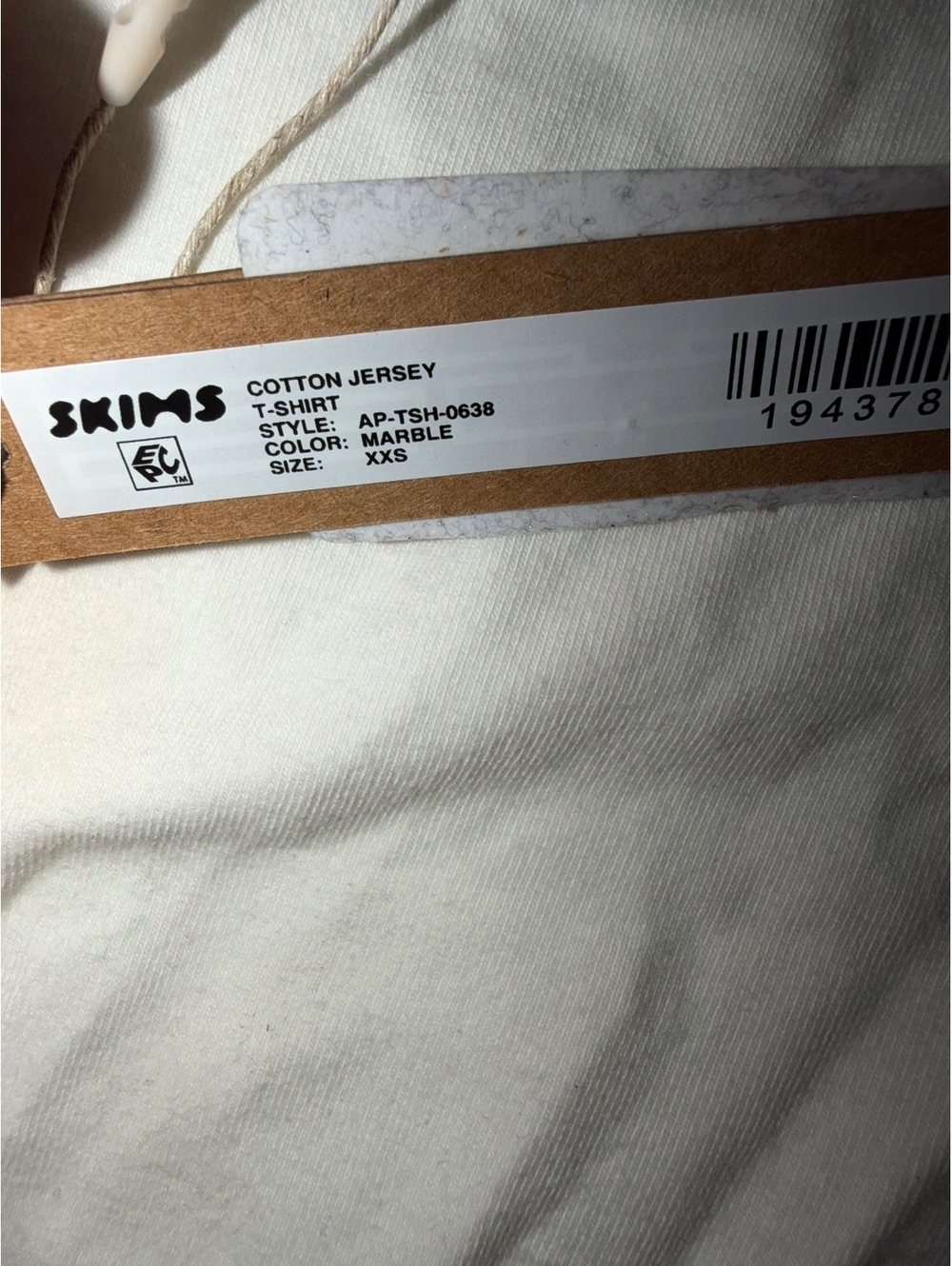 SKIMS Cotton Jersey T-Shirt in Marble, Size XXS - Picture 2 of 3